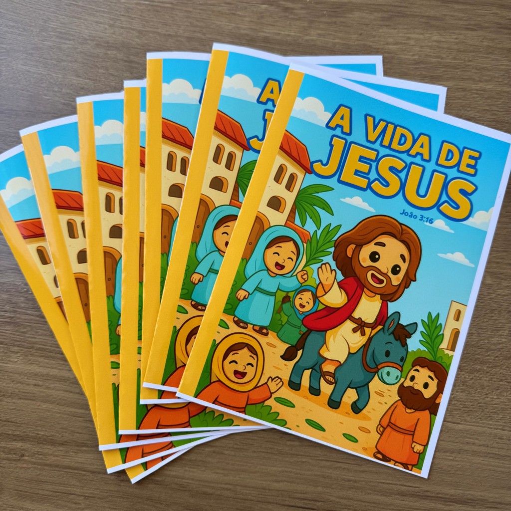 kit livrinhos de colorir Jesus biblico evangelico revista revistinha pintar livro bíblia cristã