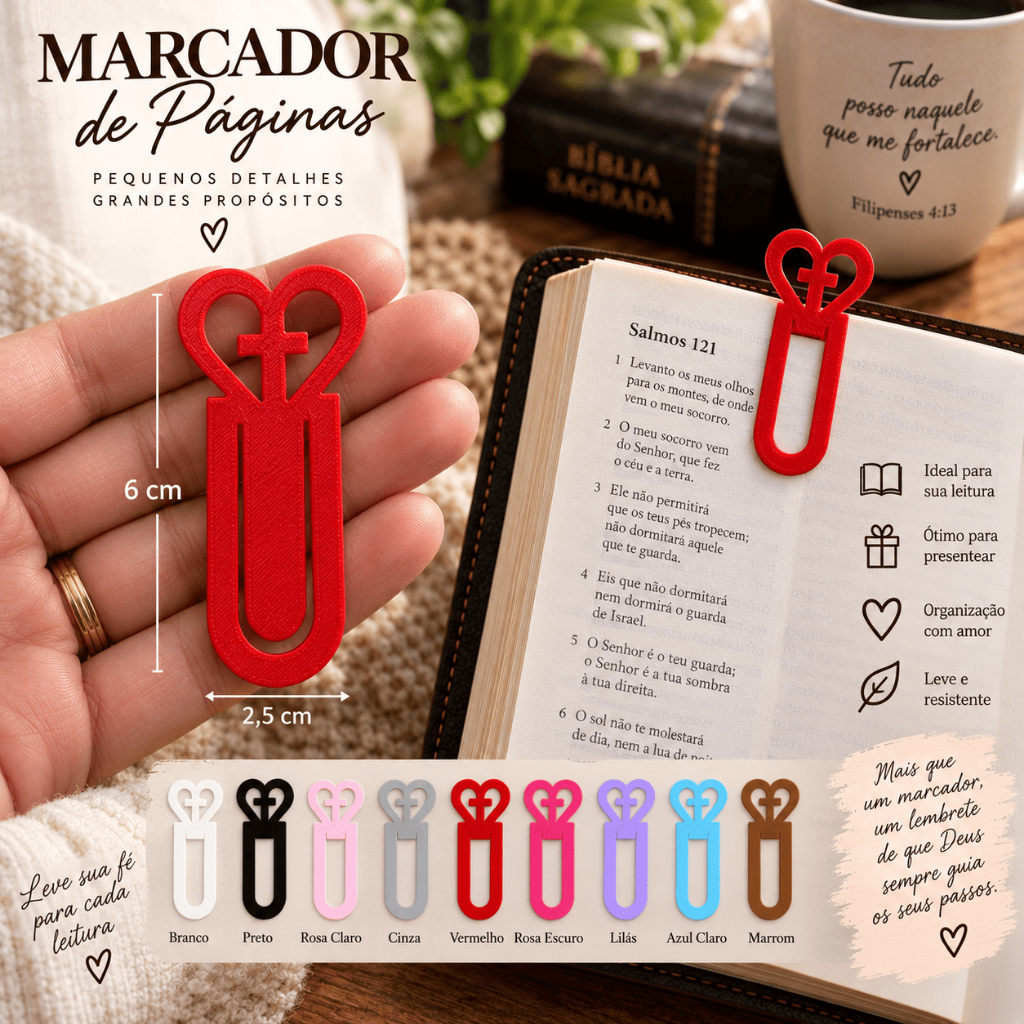 Kit Marcadores de Página Cristão Bíblia Marcador de Livro Cristão Lembrancinha Evento Gospel