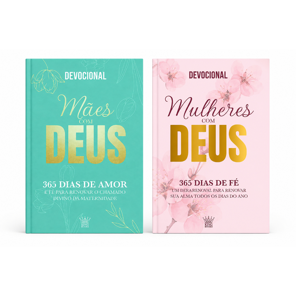 Kit Devocional Mulheres Com Deus | 365 Dias de Fé + Devocional Mães Com Deus | 365 Dias de Amor